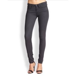 VINCE 5 Pocket Skinny Charcoal Herringbone Jeans
